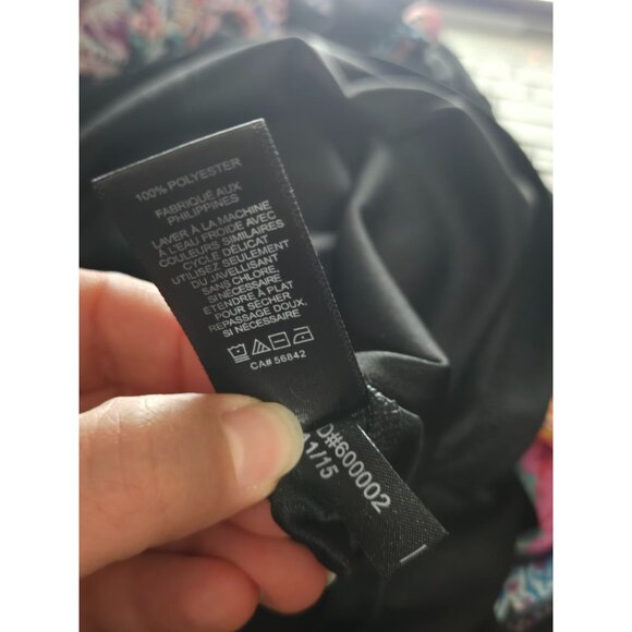 Express Dark Floral Paisley Mini Dress Size Medium Boho Multicolor Summer Short - Picture 9 of 10